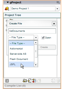 Create New JSFL File Create New JSFL File