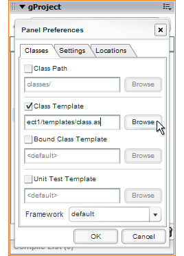 Panel/Project Preferences > Class Paths