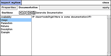 Documentation editor for UML diagrammer